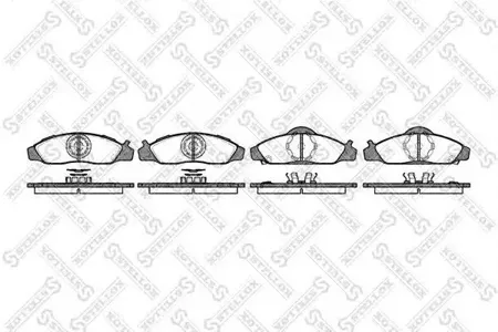 STELLOX 635012SX Колодки торм.передние =624 12 SsangYong Musso 2.32.9TD 98-00, Daewoo Musso 2.3-2.9TD 99>