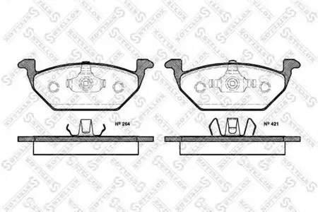 STELLOX 644020BSX Колодки торм.передние =633 20 VW Golf 1.41.9SD 97-99, Skoda Octavia 1.4-1.9SD 96-00