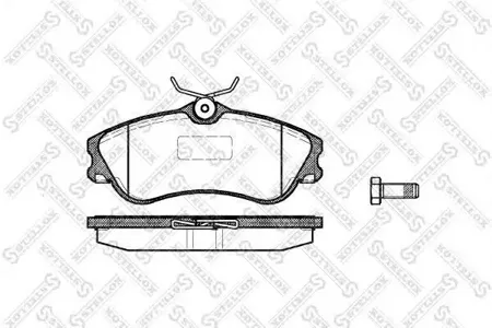 STELLOX 645000BSX Колодки торм.передние с антискр. пл. Citroen Xsara Picasso 1.6i1.8i 16V2.0HDi 00-01