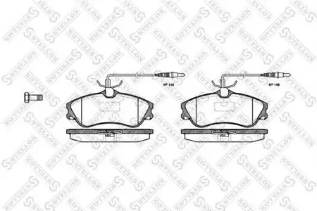 STELLOX 645004BSX Колодки торм.передние Peugeot 306 1.81.9D2.0HDi 97> Partner 1.1-2.0HDi 96>