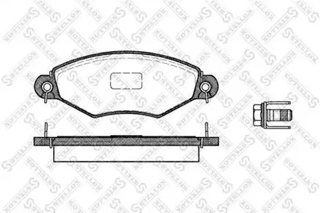 STELLOX 654010BSX Колодки торм.передние с антискрип. пластинами Peugeot 206 1.1i-1.9D 97-01 306 1.4 97-00