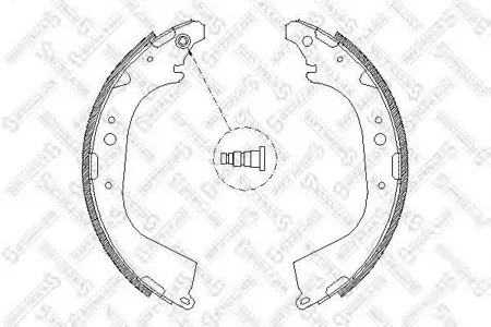 STELLOX 661101SX Колодки торм.барабанные =4650.01=519SBS=K2305-01 Toyota 4 Runner all 87>Hiace 89>