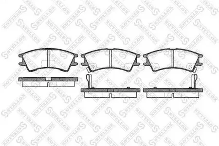 STELLOX 686002BSX Колодки торм.передние с антискрип. пластинами Hyundai AtosAtos Prime 1.0i 12V 98>