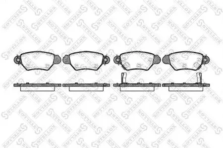 STELLOX 696002BSX Колодки торм.передние с антискр. пл. Opel Astra 1.2i-2.0Di 98-01 Zafira 1.8i2.0Di 99-00