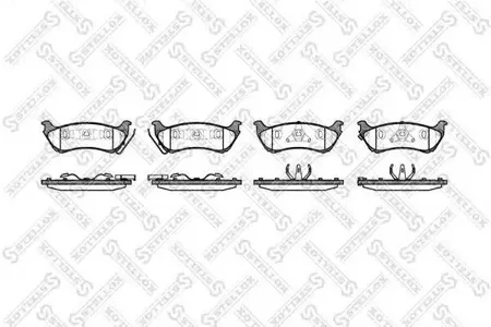 STELLOX 709001BSX Колодки торм.задние с антискрип. пластинами Mercedes W163 2.33.22.7CDi 98-99