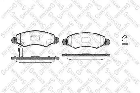 STELLOX 713021SX Колодки торм.передние =702 21 Suzuki WagonIgnis 1.31.51.3SDi, Subaru Justy 1.31.5 03>