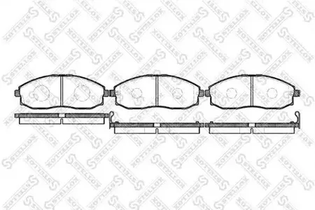 STELLOX 714002SX Колодки торм.передние =703 02=223409 Hyundai H-1Starex 2.42.5DTDCRDi 97>