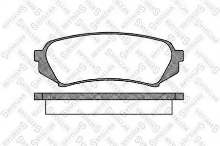 STELLOX 715010BSX Колодки торм.передние с антискрип. пластинами Nissan Primera 1.6i-2.0i2.0TD & 16V 96-02