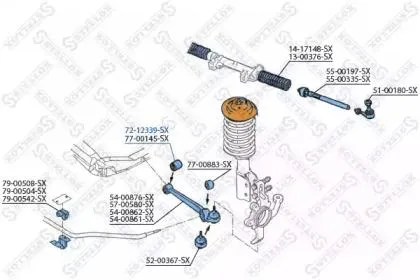 STELLOX 7212339SX Рычаг подвески