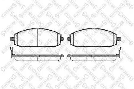 STELLOX 722004SX Колодки торм.передние =711 04=222255 Nissan Patrol Y61 4.5i2.8TD4.2TD 97>3.0Di 00>