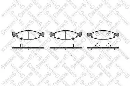 STELLOX 747002BSX Колодки торм.передние с антискр. пл. Jeep Grand Cherokee 4.04.72.7CRTi3.0TD 99-02
