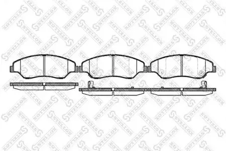 STELLOX 750002SX Колодки торм.передние =739 02=Y14-53001M Kia Sportage 2.0i 162.0TDi 99>