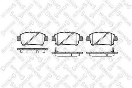 STELLOX 751002BSX Колодки торм.передние Toyota Yaris 1.0i-1.5i1.4D 99> Celica 1.8i WT-i 99>
