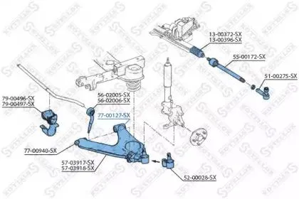STELLOX 7700127SX Сайлентблок рычага подвески