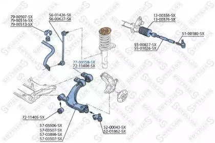 STELLOX 7700158SX Сайлентблок рычага подвески