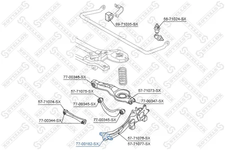 STELLOX 7700182SX Сайленблок рычага задн. подвески Ford Focus I-II, Volvo S40