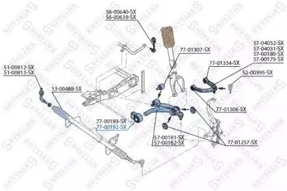 STELLOX 7700192SX Сайлентблок рычага подвески