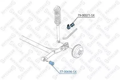 STELLOX 7700696SX Сайлентблок зад. балки Ford Fiesta 1.0-1.8D 89-95