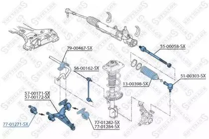 STELLOX 7701271SX Сайлентблок пер. рычага пер. Citroen Jumpy, Fiat Scudo, Peugeot Expert 07>