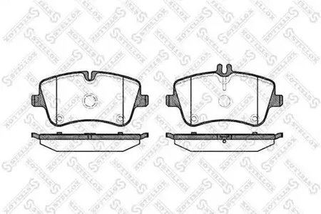 STELLOX 779000BSX Колодки торм.передние с антискрип. пл. Mercedes W203S203CL203C209 1.6-2.02.0CDi2.2CDi 00>