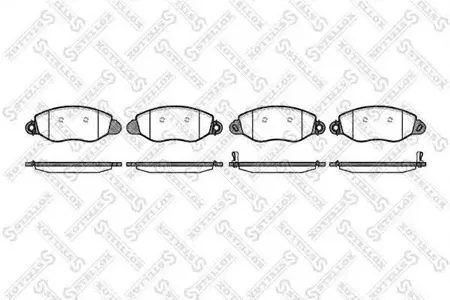 STELLOX 783012BSX Колодки торм.передние с антискрип. пл. Ford Transit 2.32.0Di-2.4TDE 00> диск 15'