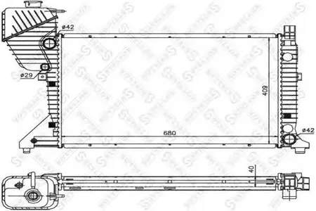 STELLOX 8103338SX Радиатор 680x410x42 Mercedes Sprinter 901-904 Cdi 00>