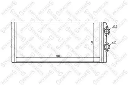 STELLOX 8205010SX Радиатор отопителя пластикалюминий382x189x40 Volvo FH1216FM91012 D79A101216 93>