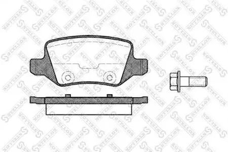 STELLOX 829000SX Колодки торм.задние =818 00 Mercedes W168 1.92.1 99>Vaneo 1.6i-1.7CDi 01>