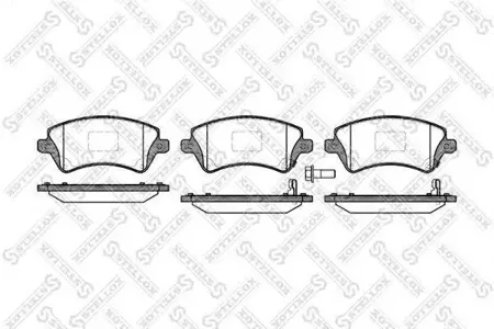 STELLOX 833012BSX Колодки торм.передние с антискр. пл. Toyota Corolla 1.41.6 WTi2.0D4-D 02> диск 15'