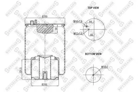 STELLOX 8400134SX Кожух пневматической рессоры