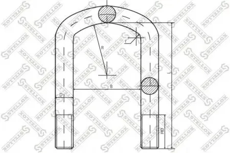STELLOX 8464232SX стремянка рессоры 93xM24x3x420-U Volvo