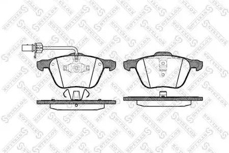 STELLOX 847002BSX Колодки торм.передние с антискр. пл. VW Sharan 1.8T2.8i1.9TD 00>T4 2.8i V6VR6 00-03