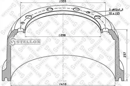 STELLOX 8500022SX Барабан тормозной