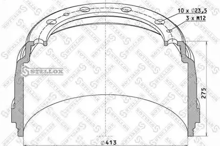 STELLOX 8500028SX Барабан тормозной
