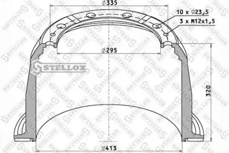 STELLOX 8500035SX Барабан тормозной