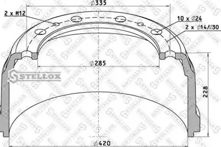 STELLOX 8500036SX Барабан тормозной