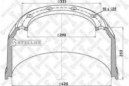 STELLOX 8500038SX Барабан тормозной