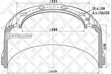 STELLOX 8500042SX Барабан тормозной