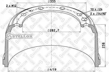 STELLOX 8500043SX Барабан тормозной