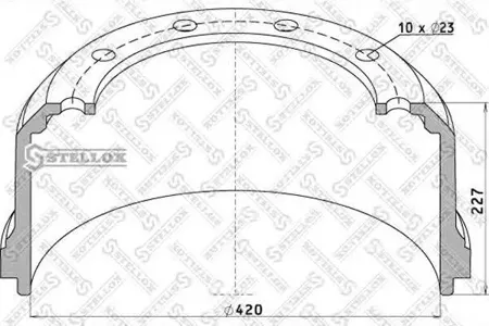STELLOX 8500044SX Барабан тормозной