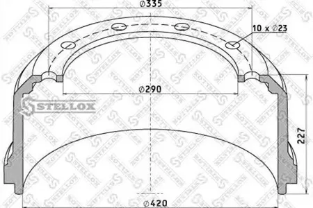 STELLOX 8500045SX Барабан тормозной