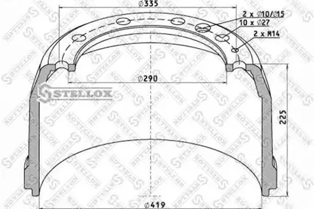 STELLOX 8500047SX Барабан тормозной