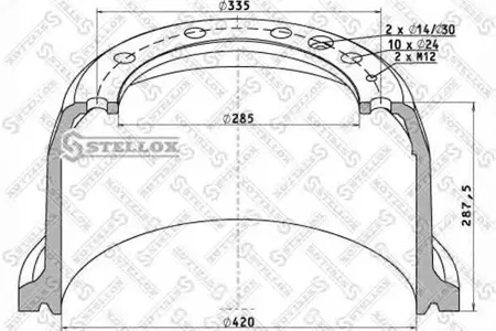 STELLOX 8500048SX Барабан тормозной