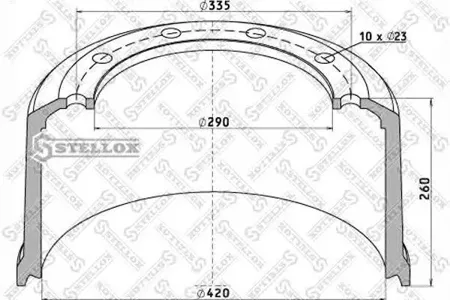 STELLOX 8500049SX Барабан тормозной