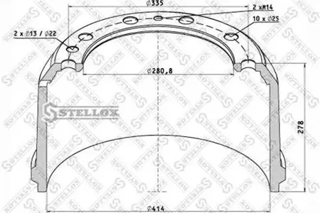 STELLOX 8500060SX Барабан тормозной