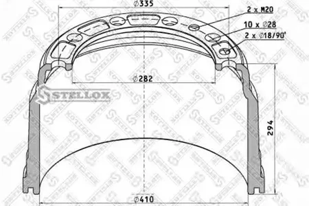 STELLOX 8500078SX Барабан тормозной