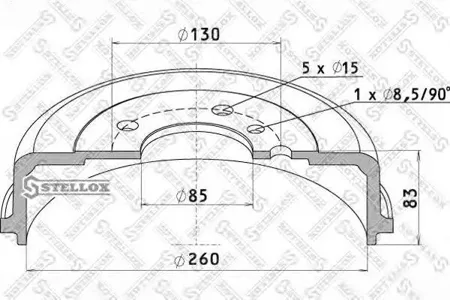 STELLOX 8500157SX Барабан тормозной