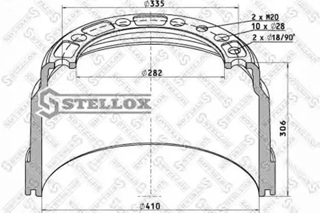 STELLOX 8500176SX Барабан тормозной