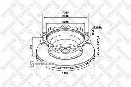 STELLOX 8500705SX Диск торм.вент.