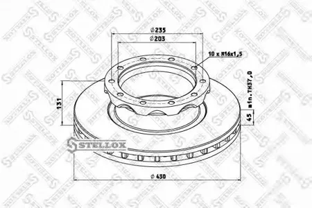 STELLOX 8500752SX Диск торм.перед.вент.